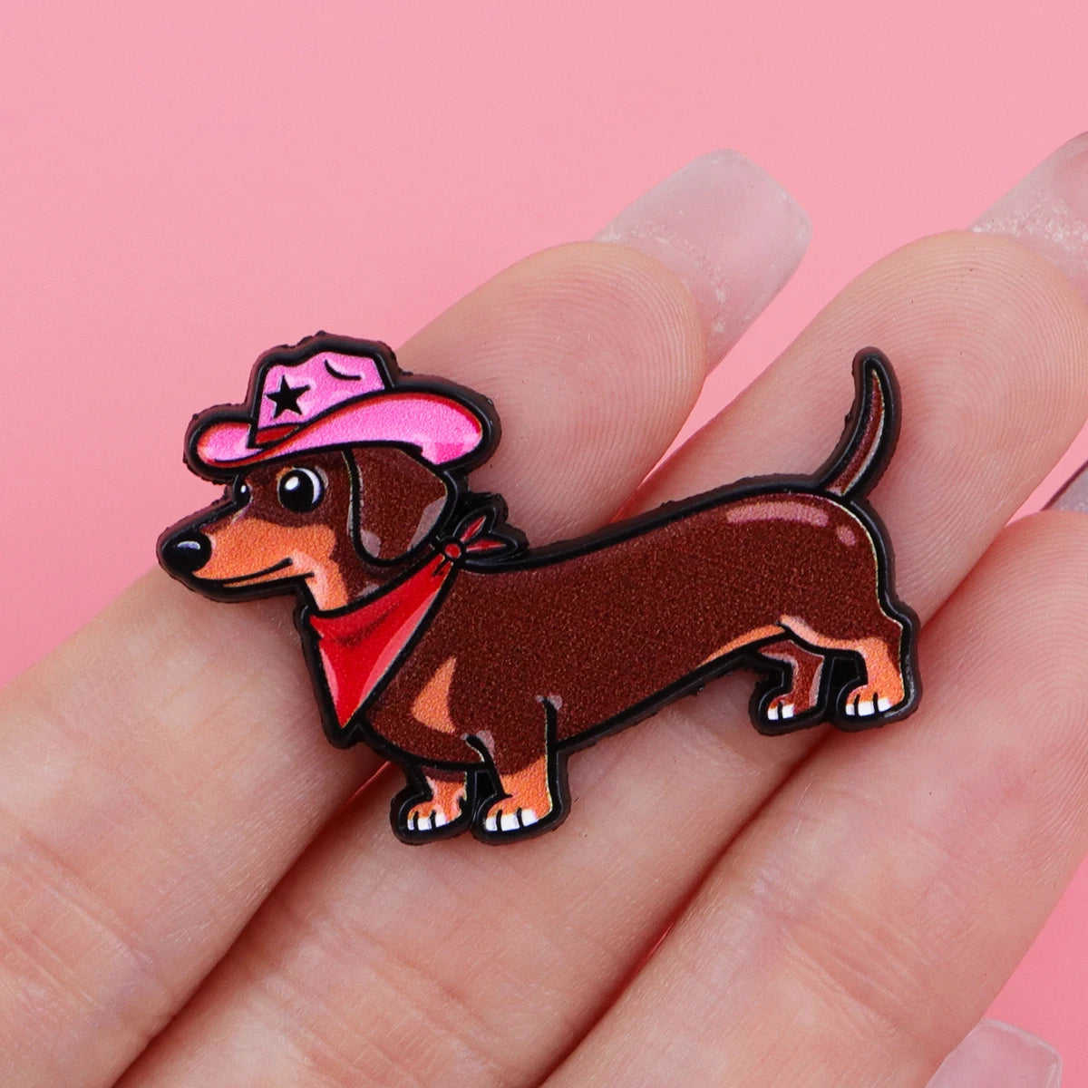 Mix 6pcs/set Dachshund Series Enamel Pin Brooches – Lapel Pins for Men & Women, Backpack, Costume Accessories, Fashion Jewelry Gifts