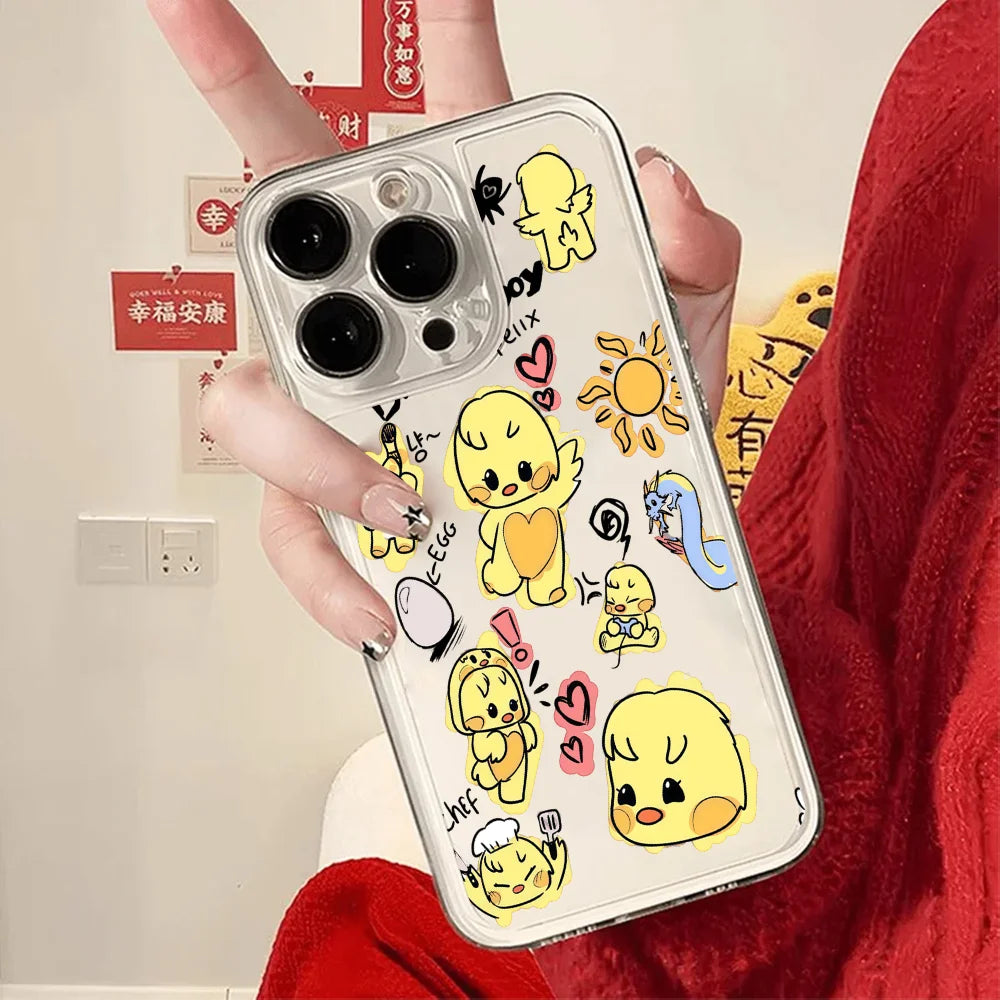 Cute Animal Singer Cartoon iPhone Case – Soft Clear Shockproof Phone Cover