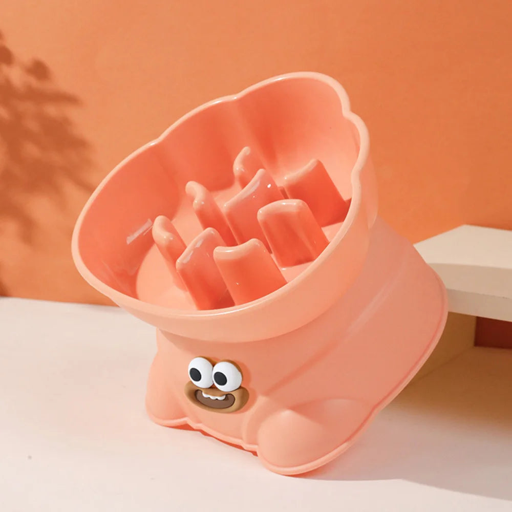 Cloud-Shaped Elevated Slow Feeder Dog Bowl Set