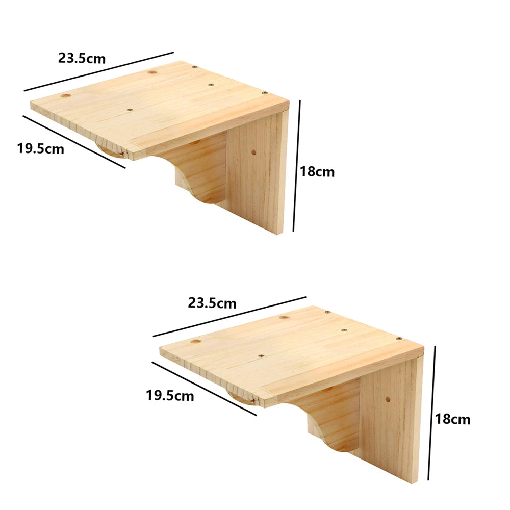 Wall-Mounted Cat Shelf Bed with Soft Cushion Perch