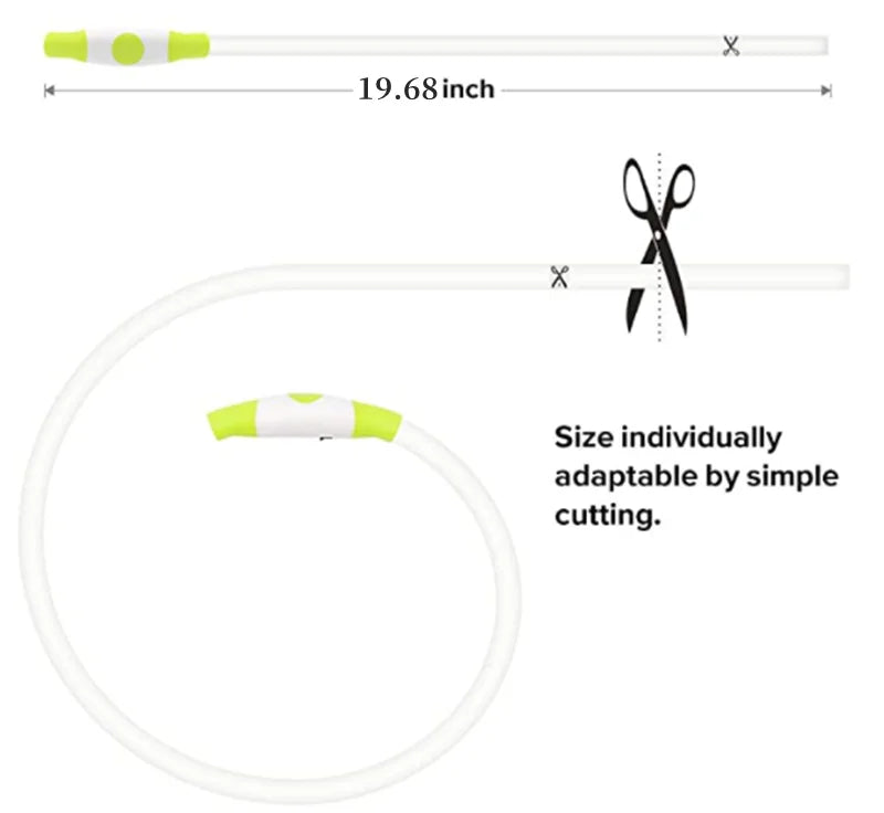 LED Luminous Dog & Cat Collar – Rechargeable Glowing Safety Collar