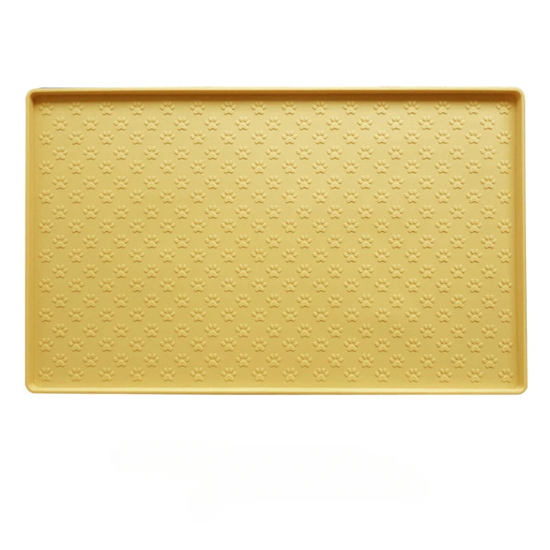 Waterproof Silicone Pet Feeding Mat with Raised Edges
