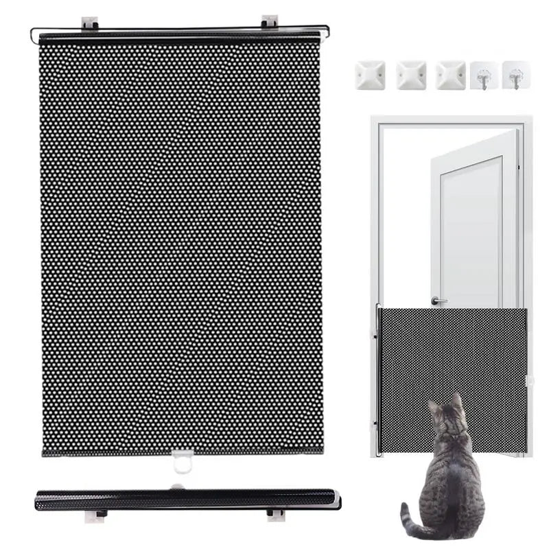 Retractable Indoor Pet Safety Gate for Dogs & Kittens – Mesh Blocking Fence