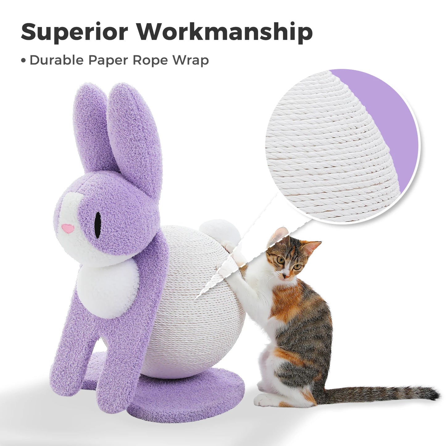 Modern Cat Scratching Post with Perch (61 cm)